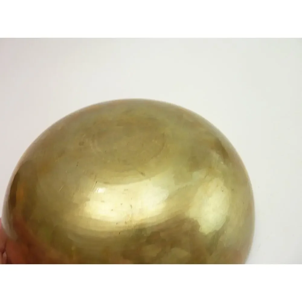Vintage Brass Bronze Meditation Offering Bowl 7 Inch Altar Ritual Sound Dish